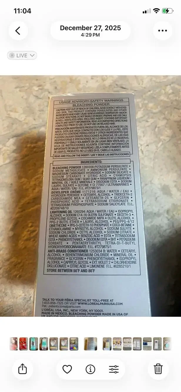 Loreal FERIA Platinum Bounce Bond Care Lightening System, Platinum Bounce